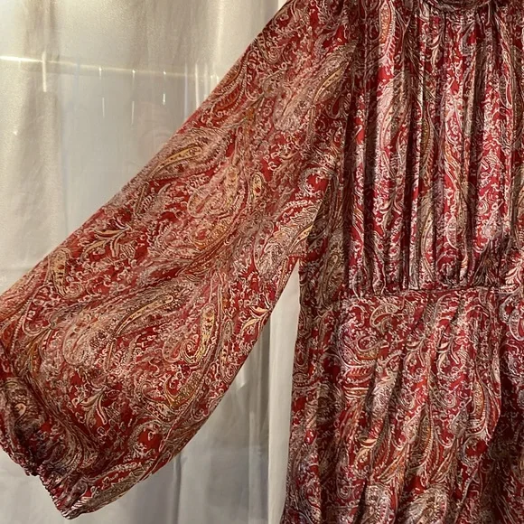 Lulus Paisley Long Sleeves Mini Cocktail Dress - Picture 13 of 13